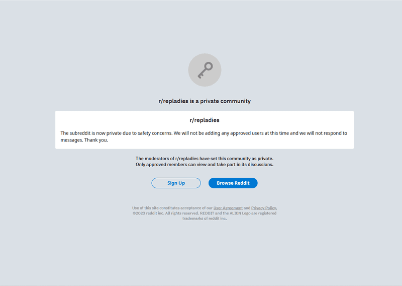 repladies subreddit private community