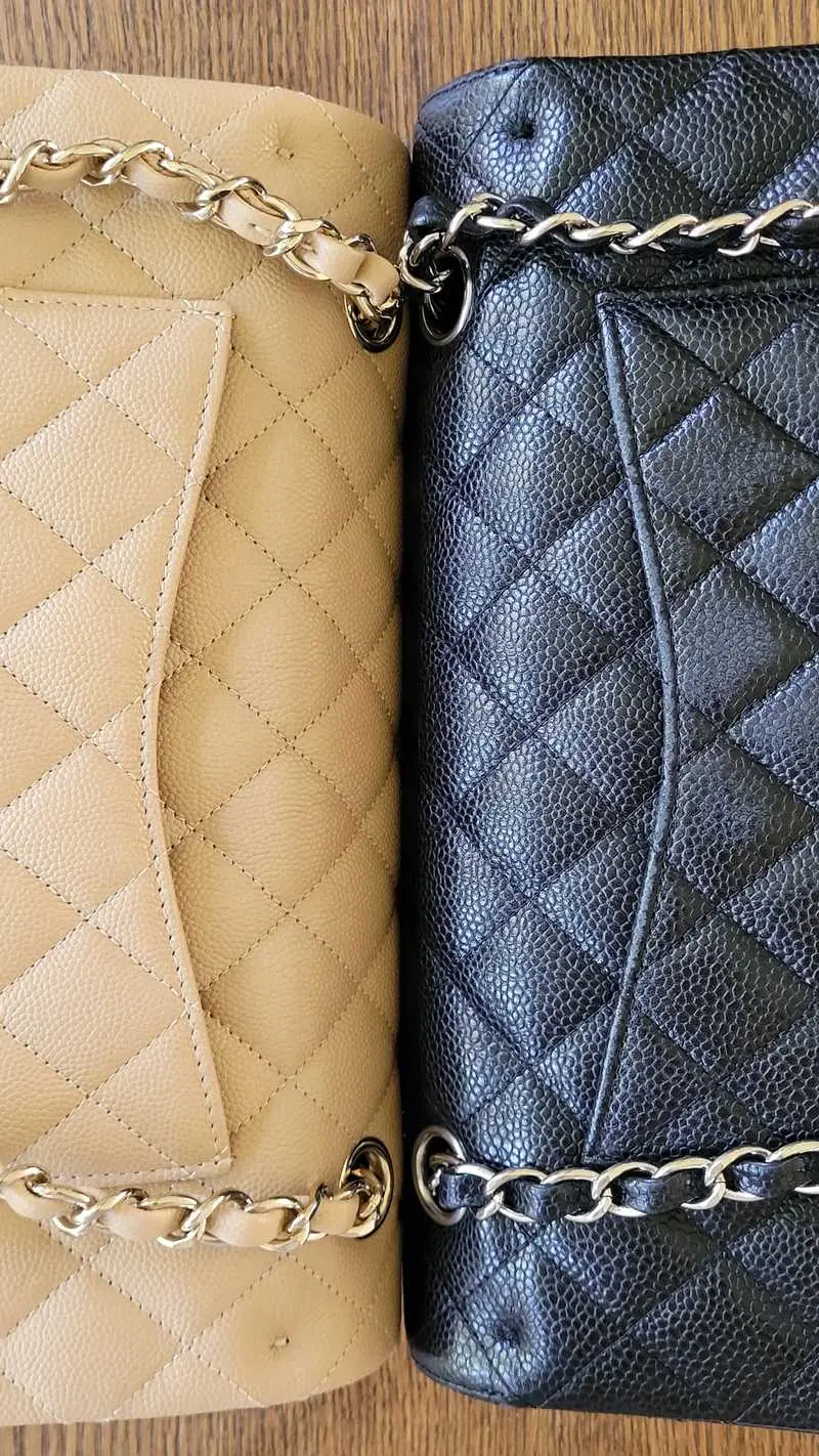 Authentic Chanel Flap Bag vs Replica Chanel Flap Bag Back Pocket