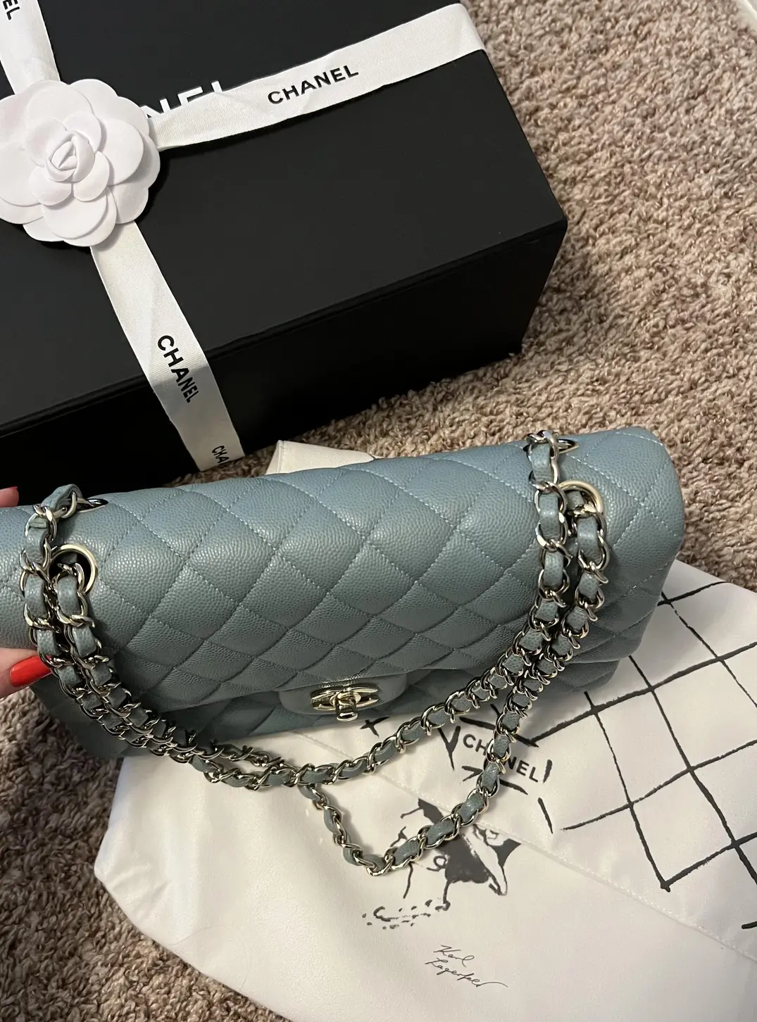 Top view of my Chanel replica bag