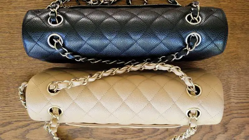 Authentic Chanel Flap Bag vs Replica Chanel Flap Bag Top