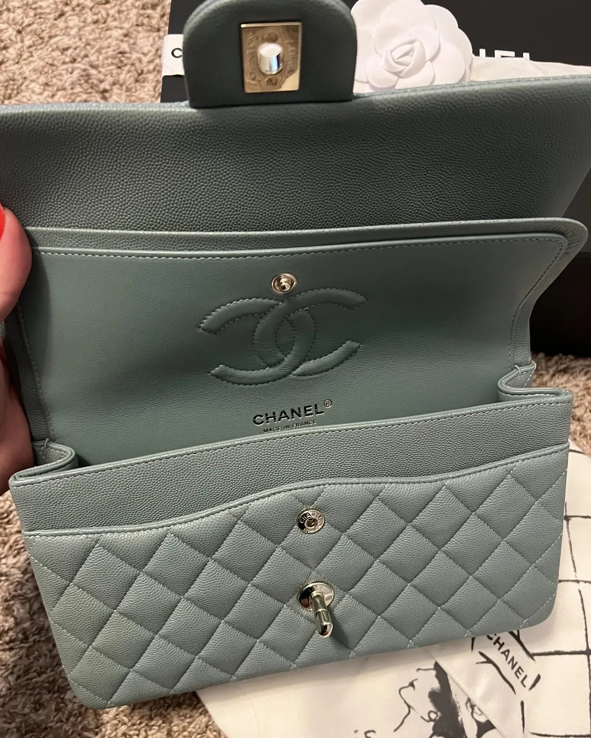 inside chanel replica bag