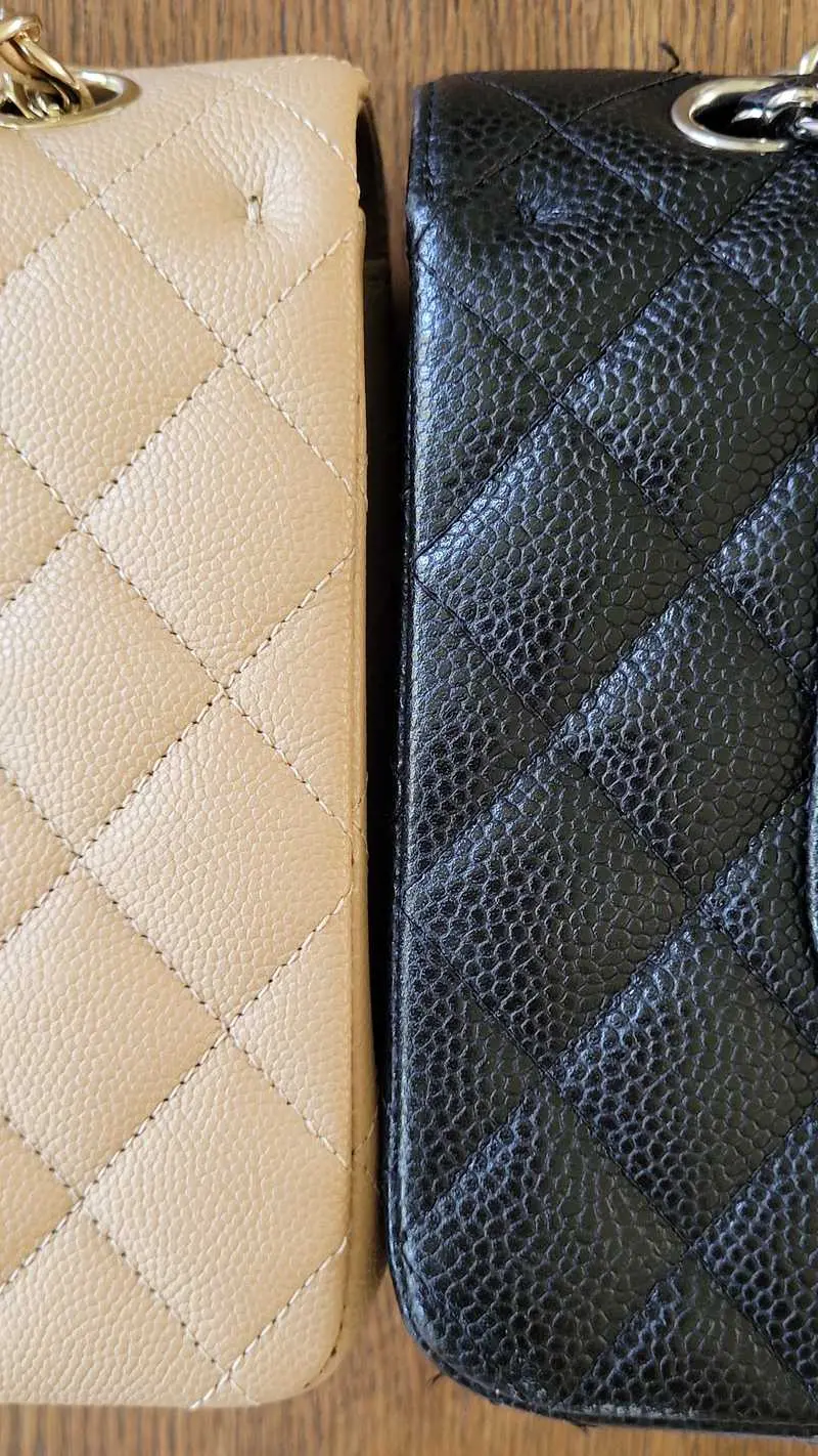 Authentic Chanel Flap Bag vs Replica Chanel Flap Bag Stitching