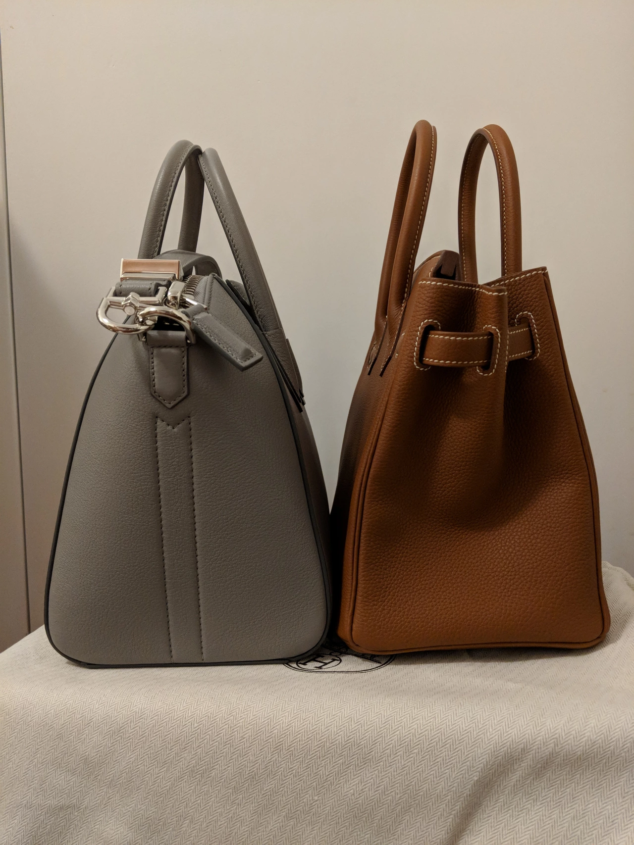 Side view - Hermes Birkin 30 Replica Bag vs Givenchy Antigona Bag